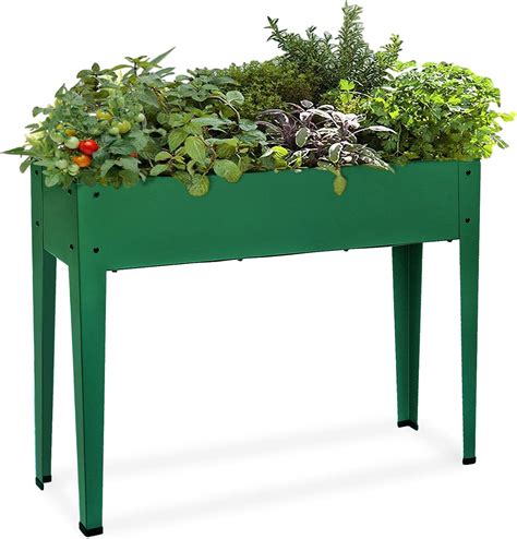 metal elevated planter box